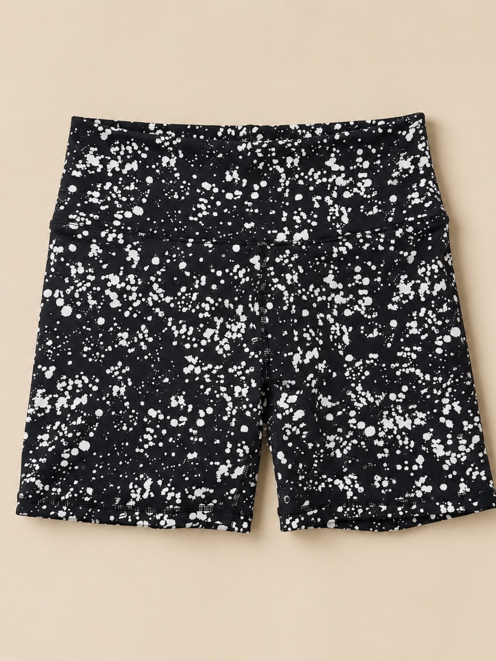 Women’s Bike Shorts Black and White Size Small High Rise Waistband - Picture 2 of 6